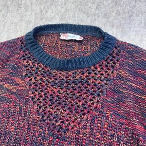 Miss Me Girl Kids Multicolor Knit Cropped Sweater Pullover V Neck